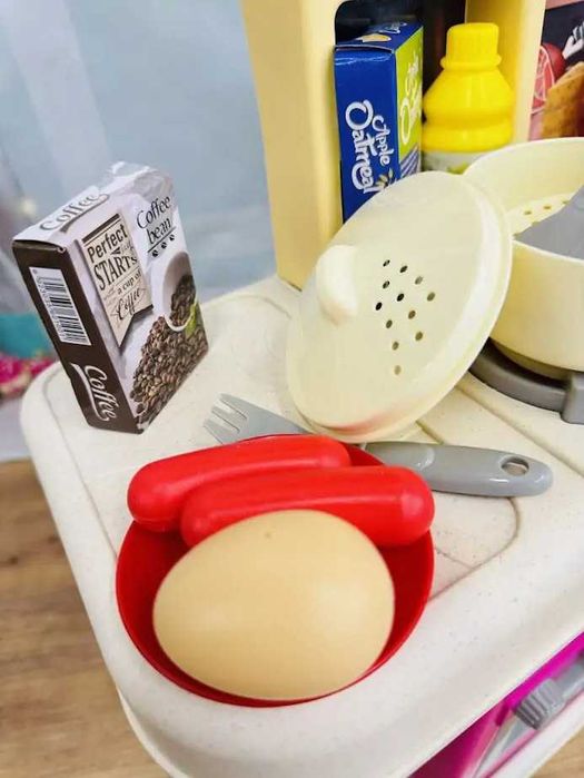 ‼️Акція‼️ Ігрова дитяча кухня звуки світло пар посуд детская кухня