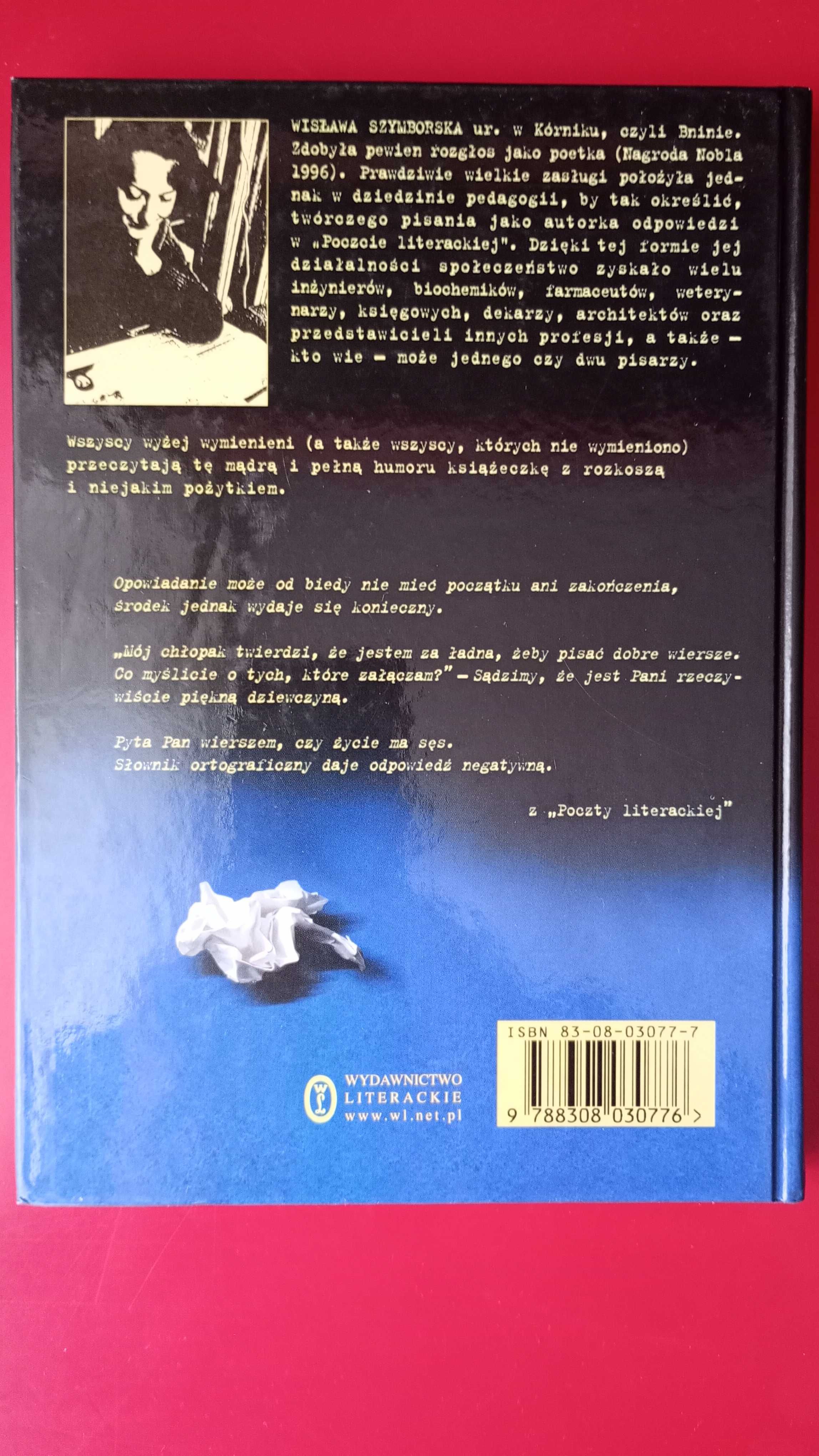 Wisława Szymborska - Poczta literacka UNIKAT