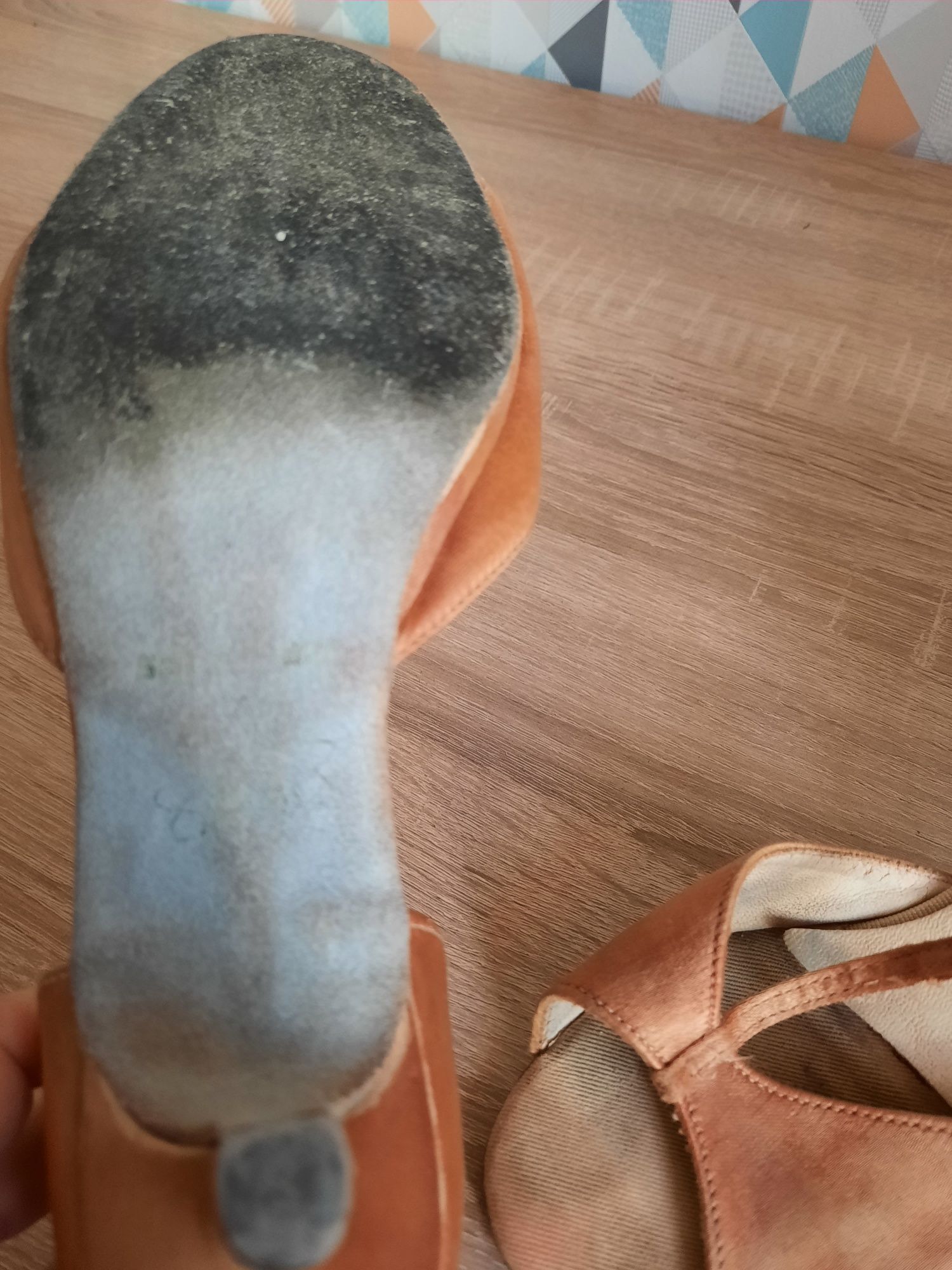 Женские танцевальные туфли р.37 сатин