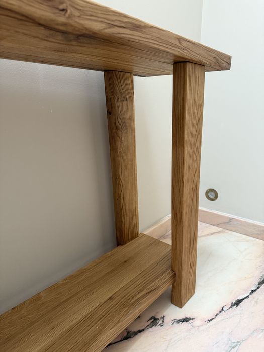 Drewniana dębowa konsola lite drewno porządny mebel