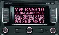 Mapy 2020/2021 VW RNS310 V12 Seat Skoda Amundsen Polski Lektor Menu