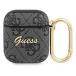 Guess GUA24GSMK AirPods 1/2 cover szary/grey 4G Script Metal