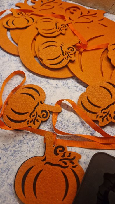 Zestaw halloweenowych dekoracji podkładki foremki silikonowe girlanda