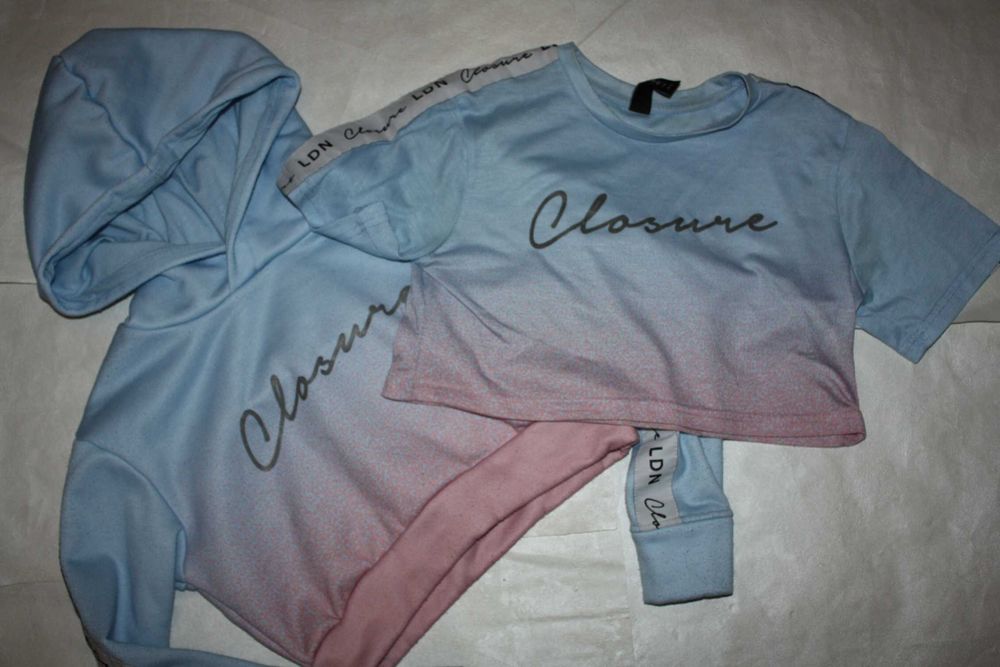 Модный фирменный комплект худи +футболка девочке 11/12лет состояние 4+