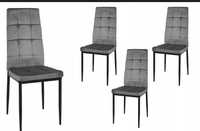 Krzesło  40 x 40 x 99 cm czarno szare 4 szt.