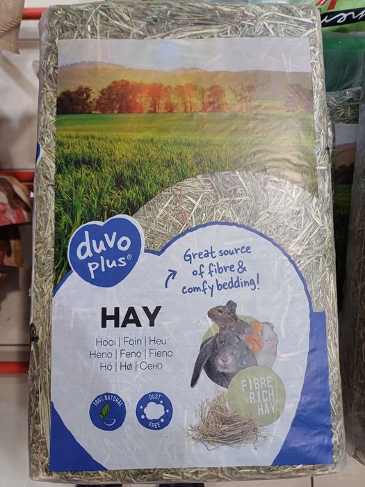 Siano Duvo Plus 1kg dla Gryzoni, Sianko Królik Świnka Gryzonie Ściółka