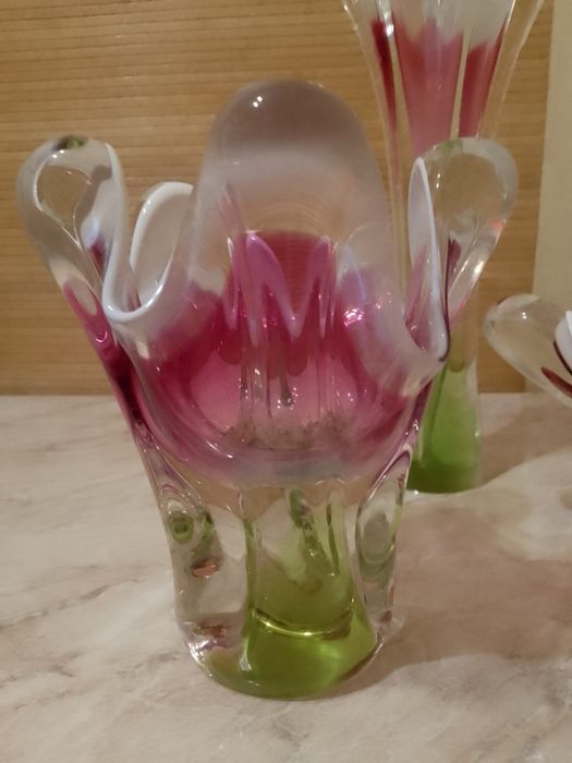 Вази із богемського скла