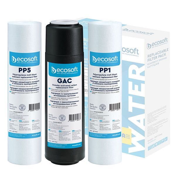Комплект картриджів Ecosoft 1-2-3 для зворотного осмосу (CPV3ECOSTD)