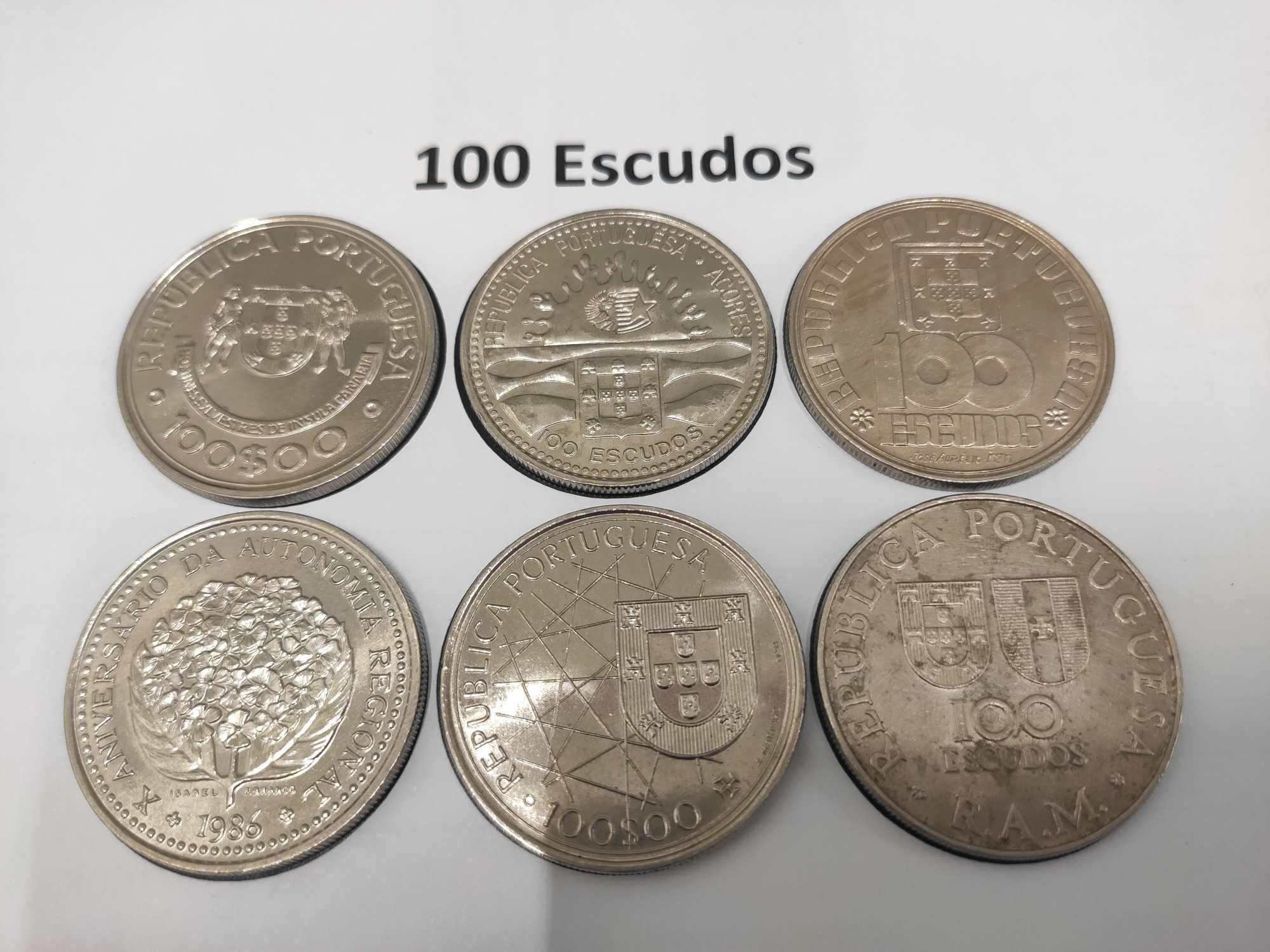 6 moedas de 100 Escudos – Várias