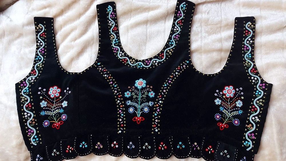 Gorset lachowski, podegrodzki ręcznie wyszywany