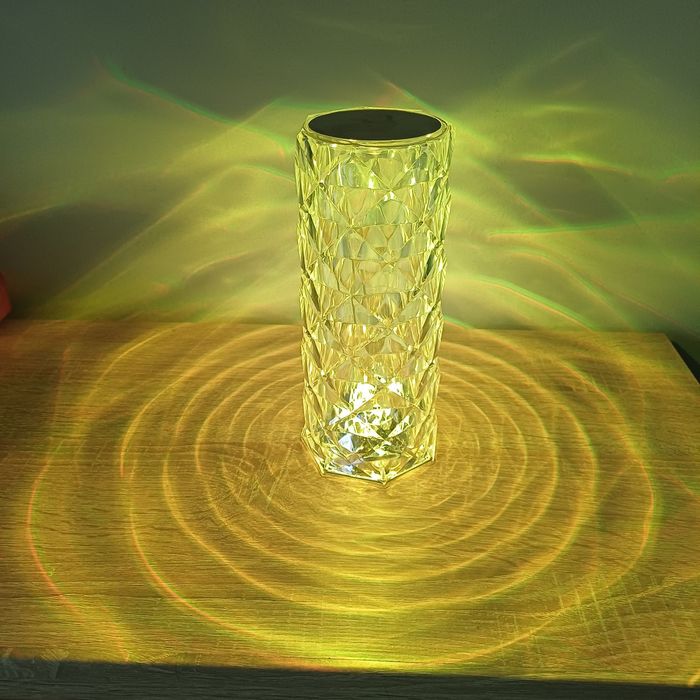 Lampka kryształowa rgbw pilot dotyk