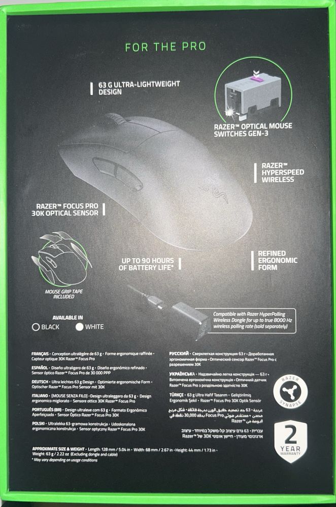 Myszka Gamingowa Razer Deathadder V3 pro