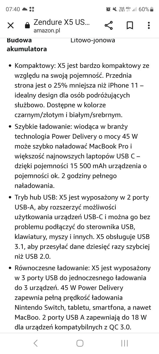 Zendure X5 powerbank