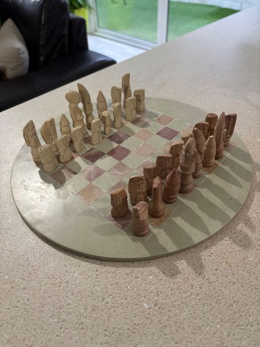 Jogo xadrez em pedra