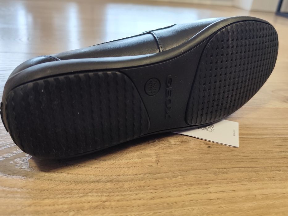 Mokasyny skórzane Geox U Ascanio B czarne skórzane skóra naturalna 41