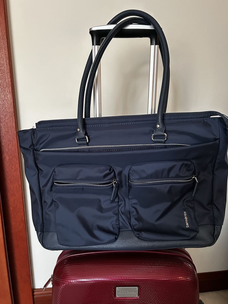 Torba damska na laptopa / podróżna Samsonite granatowa