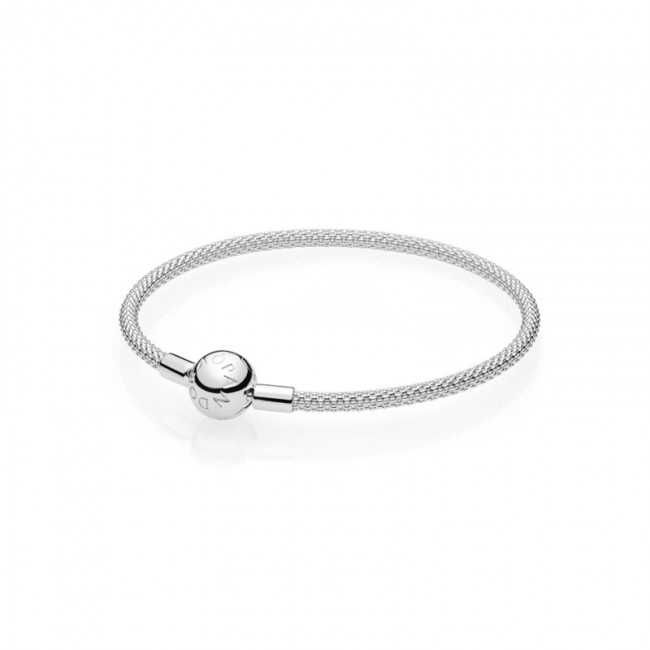 Pulseira Mesh Pandora em Prata de Lei S925 Nova