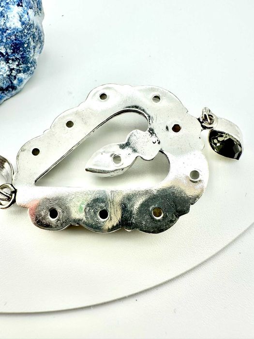 zawieszka, wisior kamień naturalny
Labradoryt, topaz. Próba 925