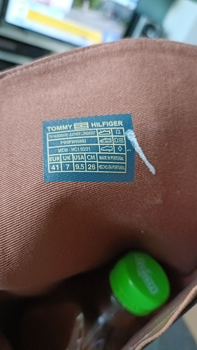 Tommy Hilfiger kozaki damskie roz 41 skóra naturalna