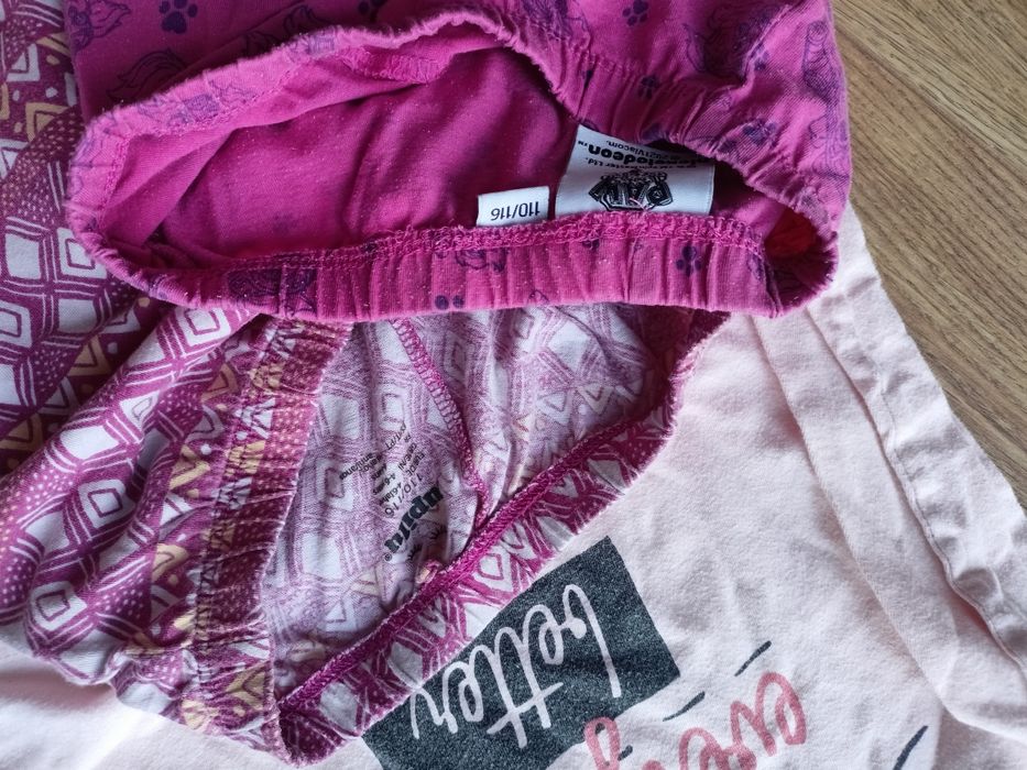 Piżamy dla dziewczynki 110 i 110/116