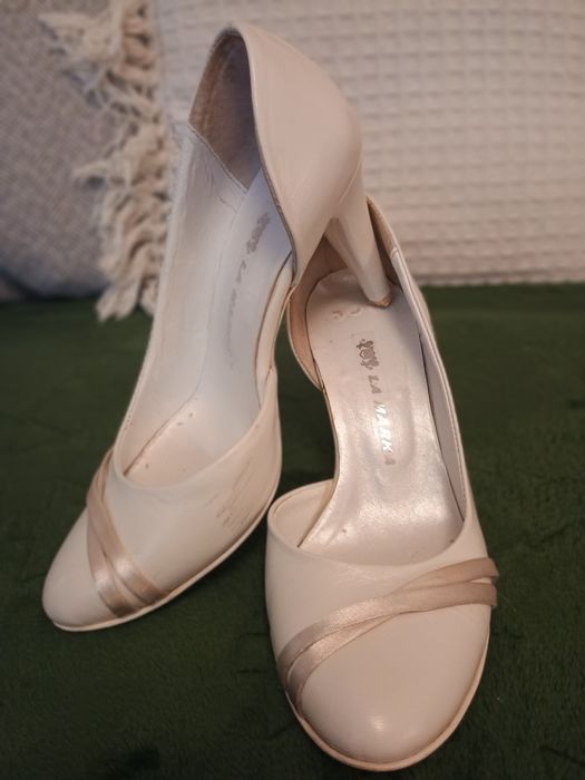 Buty ślubne, skóra kozia, La Marka, 36