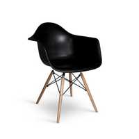 Cadeira DAW EAMES pés madeira e assento e estrutura preta (Sklum)