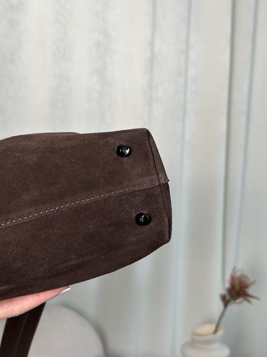 Жіноча сумка-шопер замш, замшева сумка