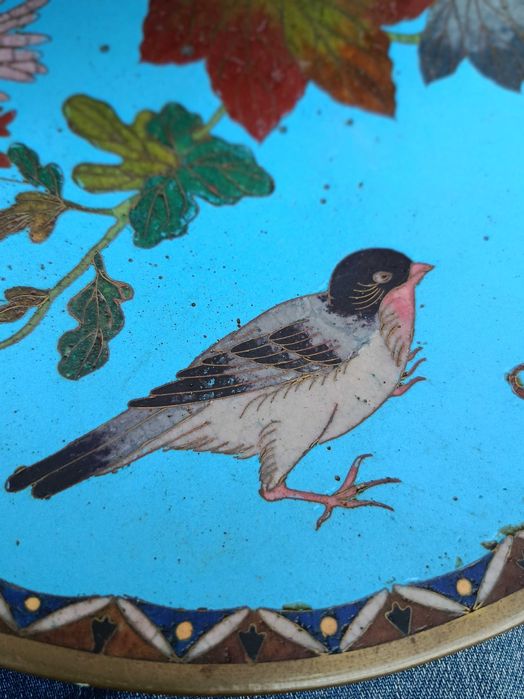 Pratos Cloisonné Japão Séc XIX 24,7 cm