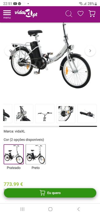 Bicicleta eléctrica dobrável