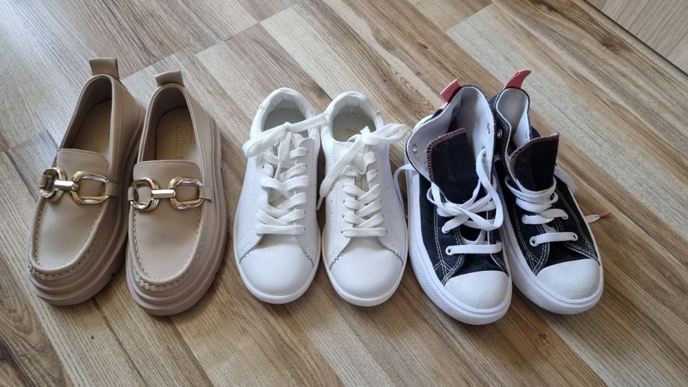 Zestaw butów r34 convers i zara skora