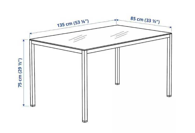 Mesa de refeição 4 pessoas IKEA TORSBY - estimada