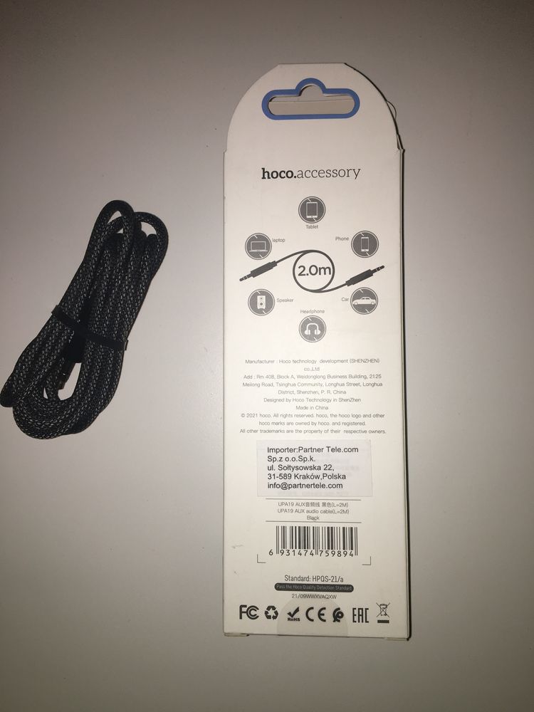 Kabel AUX AUDIO 2m