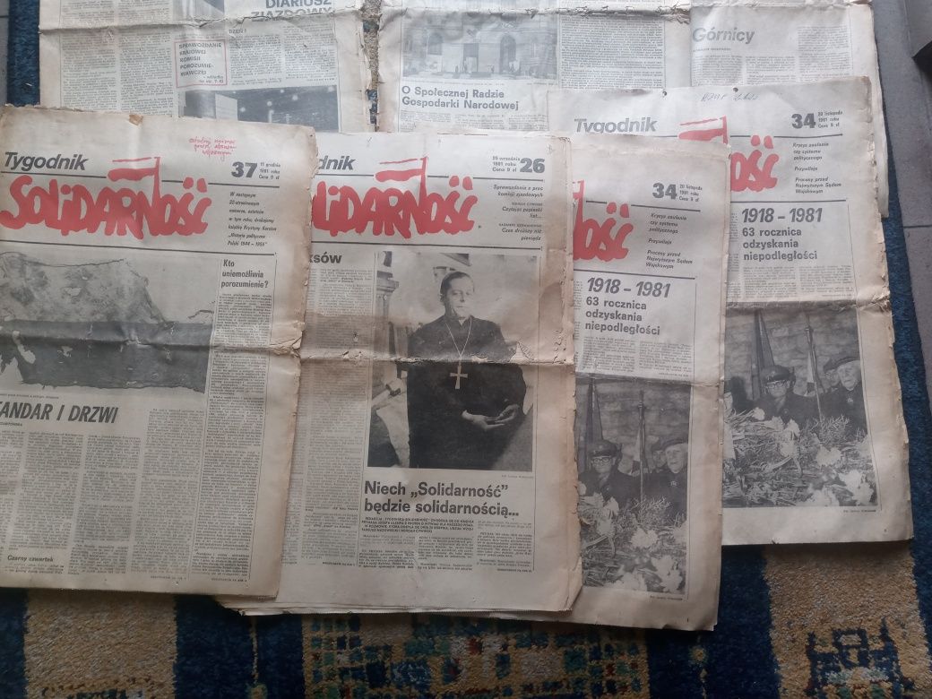 Retro stary tygodnik solidarność