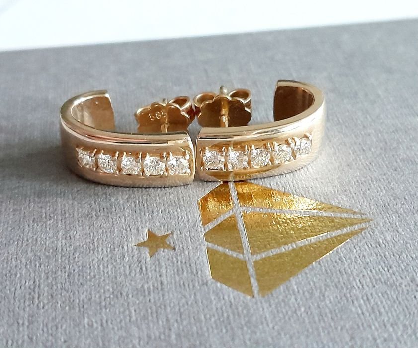 Kolczyki 6.15g Brylanty 0.5ct Złoto 585 WYCENA