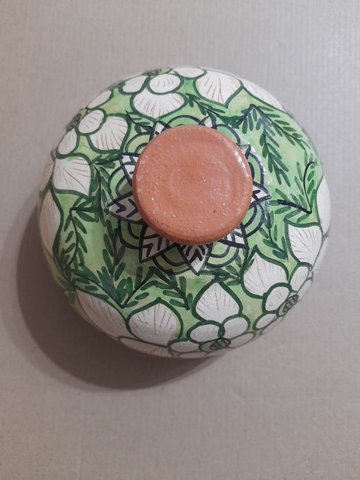 Queijeira artesanal barro pintado