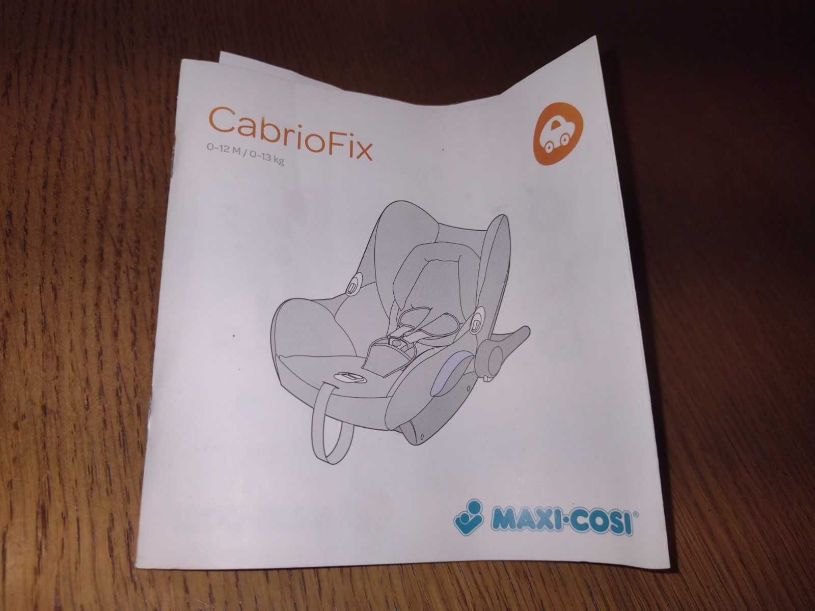 fotelik -nosidełko maxicosi cabriofix 0-13 kg praktycznie nowe