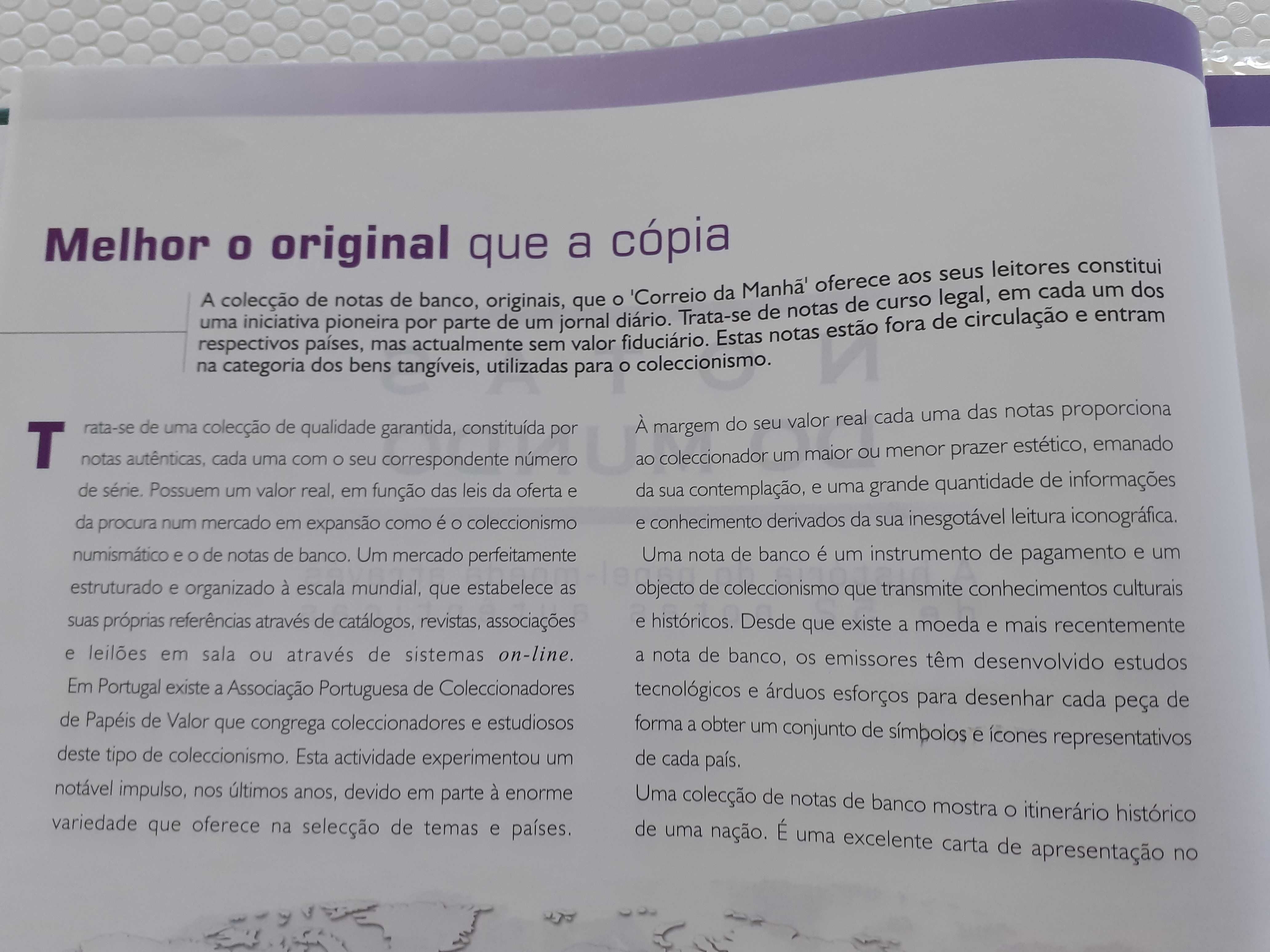 2 Colecções Completas Notas do Mundo Correio da Manhã