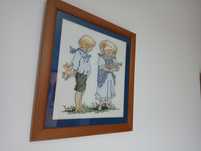 Quadro bordado ponto cruz