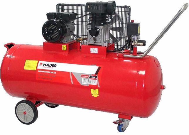 Compressor de ar de correias c/ rodas 200 lts 290 lts/m – 3 CV barato