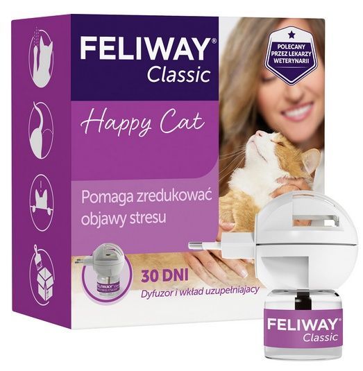 Uspokajające kocie feromony - Zestaw Startowy Feliway Dyfuzor + wkład