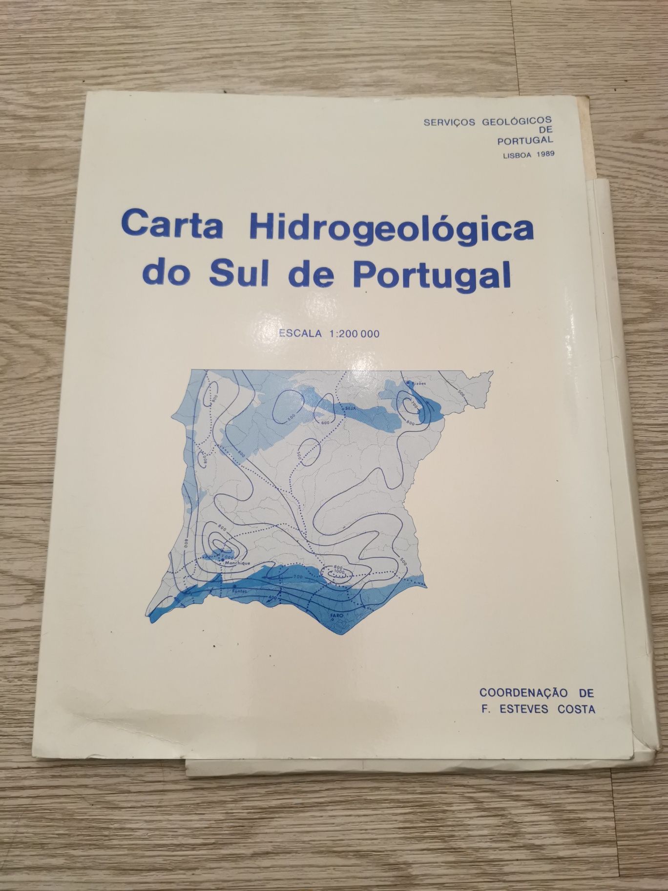 Carta hidrogeológica do Sul de Portugal