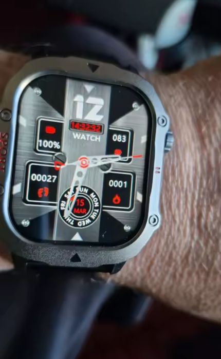 Смарт часы тактические c GPS. Compass. 500mAh. AMOLED.