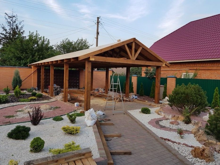 Автонавес автонавіс навіс для авто альтанка тераса бесідка беседка