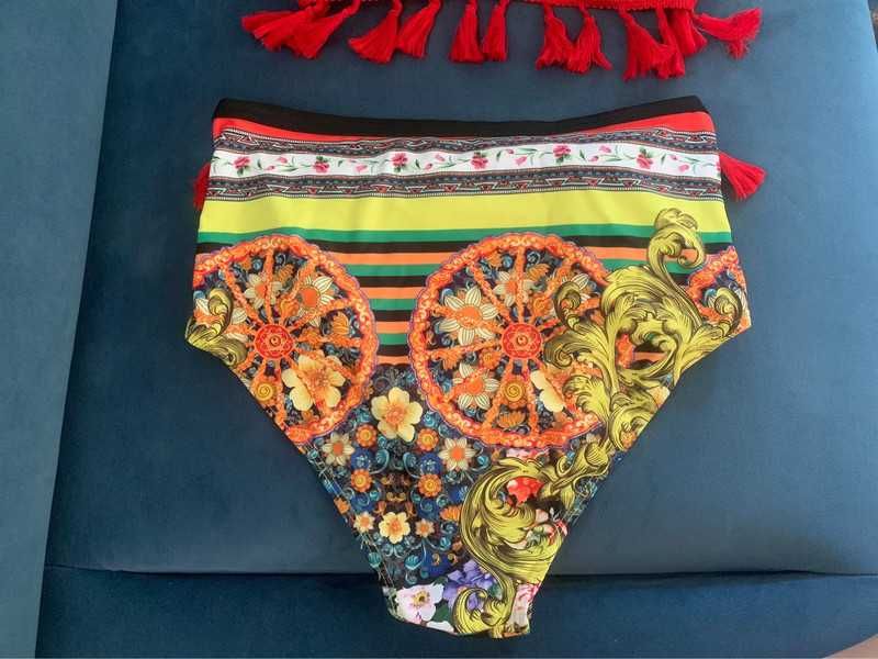 Bajeczny kostium strój kąpielowy Versace z frędzlami HIT 2022 wzory