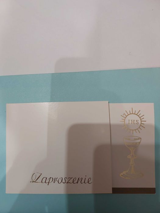 Zaproszenia na I komunię świętą 5 sztuk, nowe