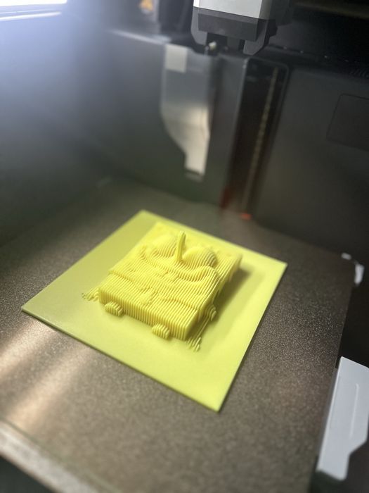 Fluorescencyjny obraz SpongeBoba