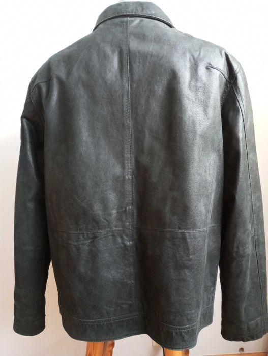 Essentials Kurtka męska skórzana czarna rozm.XL