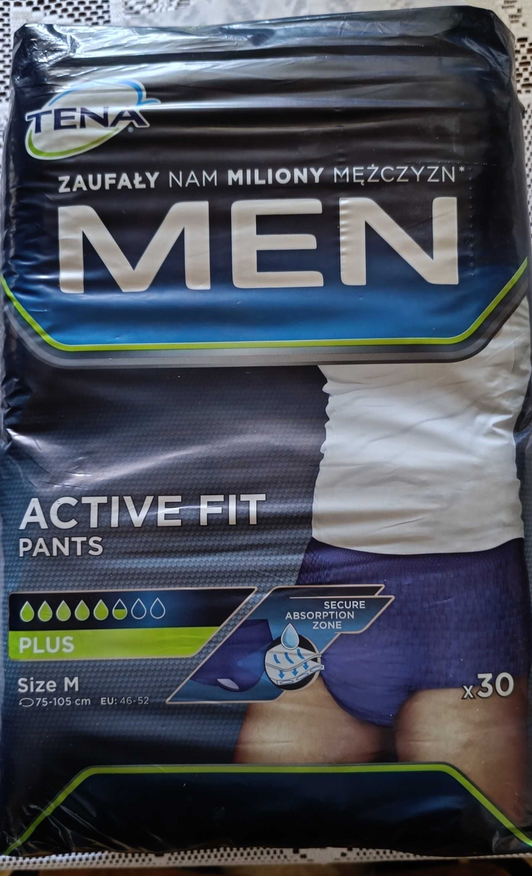 Majtki chłonne TENA MEN Active Fit Pants Plus Medium 30 szt