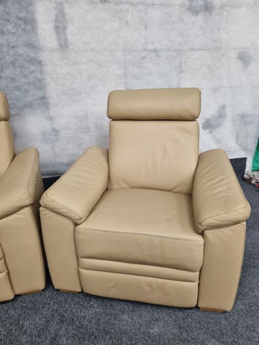 Шкіряний диван 2ка і крісло Relax Реклайнер Шкіряні меблі з Європи