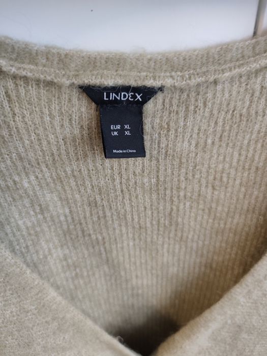 Śliczny kardigan Lindex XL z domieszką wełny i moheru